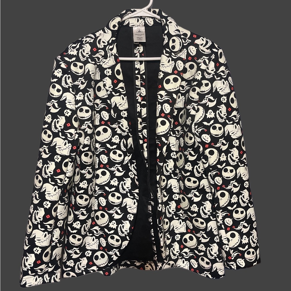 Disney Jack Skellington Glow In The Dark Suit Jacket Size Small
